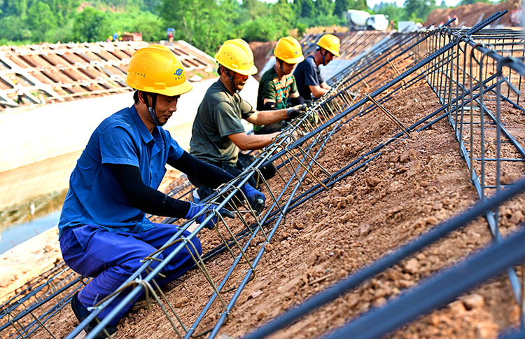 眉山仁寿：河道治理施工忙_fororder_施工现场-摄影-潘建勇