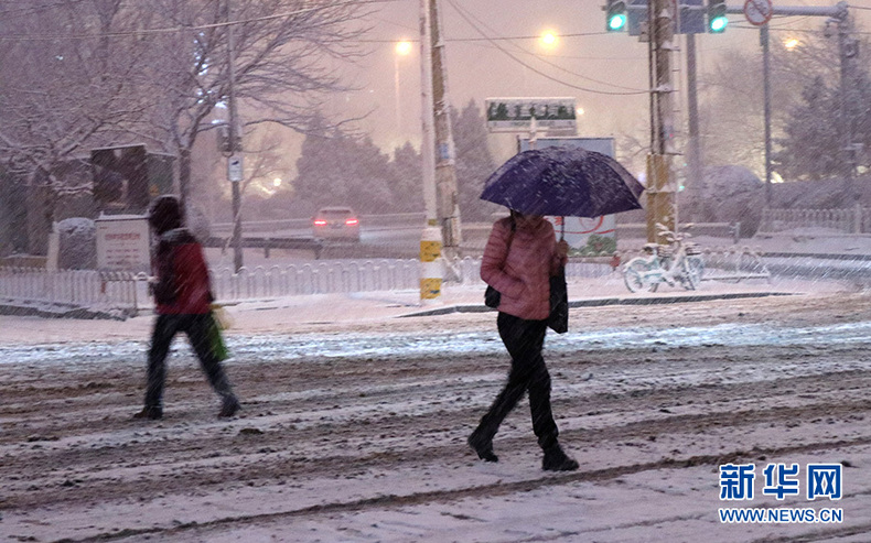 沈阳迎来今冬首场降雪