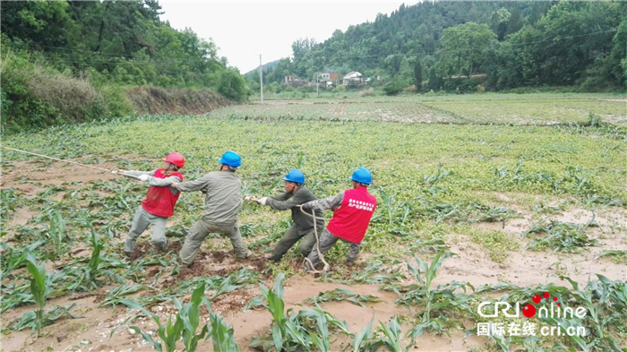 十堰遭遇强降雨 电力抢修保供电