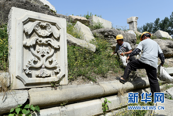 圆明园启动远瀛观遗址保护加固工作