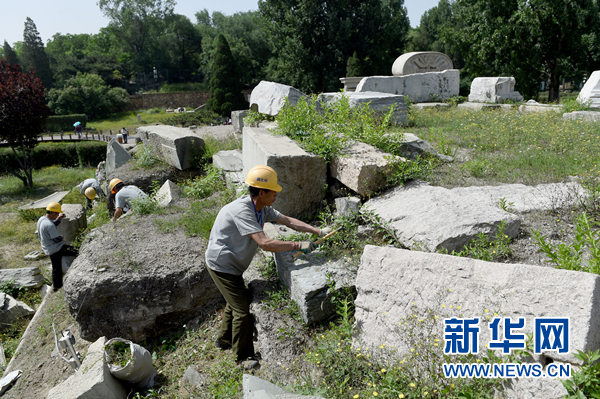 圆明园启动远瀛观遗址保护加固工作