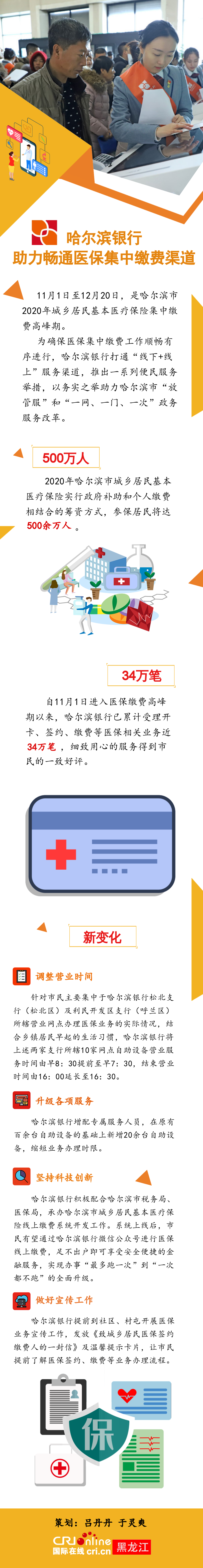 【黑龙江】一图读懂哈尔滨银行如何助力畅通医保集中缴费渠道