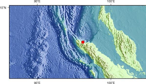 印尼苏门答腊岛地震震级达6.8 暂无人员伤亡报告