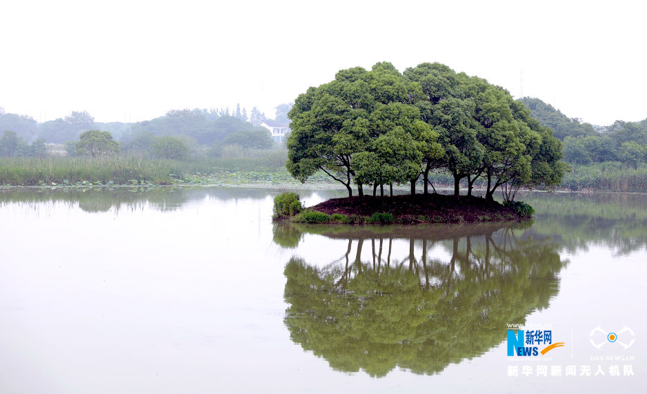 航拍无锡梁鸿湿地公园 探寻吴地历史