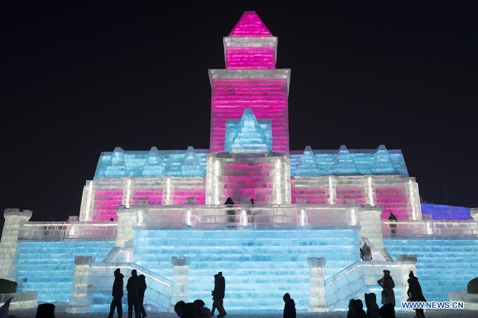 Tourists visit 21st edition of Ice-Snow World in Harbin