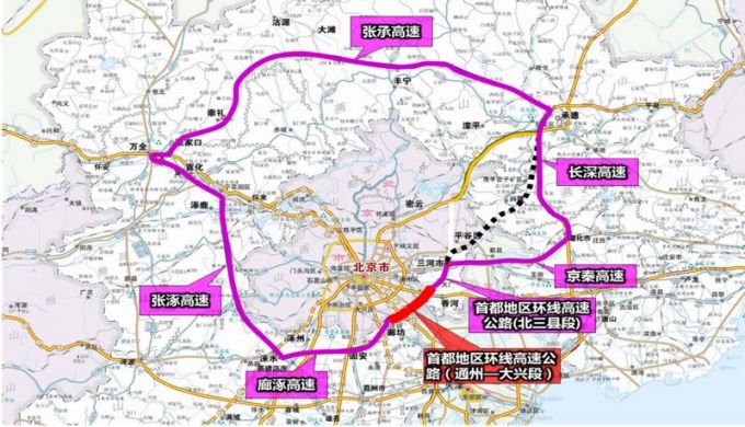 首都地区环线高速通州至大兴段月底通车 北京“七环”主路贯通