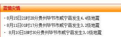 （社会）毕节威宁发生4.4级地震