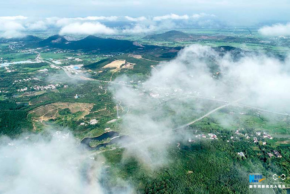 航拍冶父山：玉带环青山 缥缈如仙境