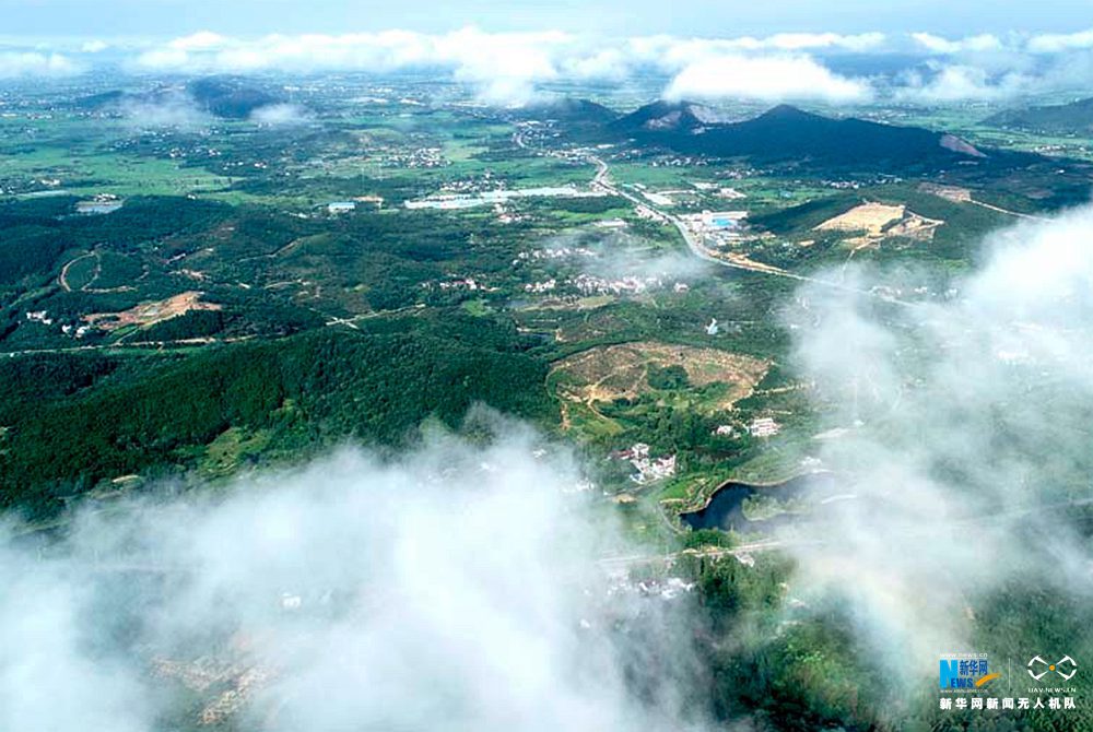 航拍冶父山：玉带环青山 缥缈如仙境