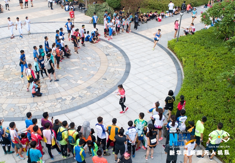 航拍2018年全国学生定向锦标赛开赛