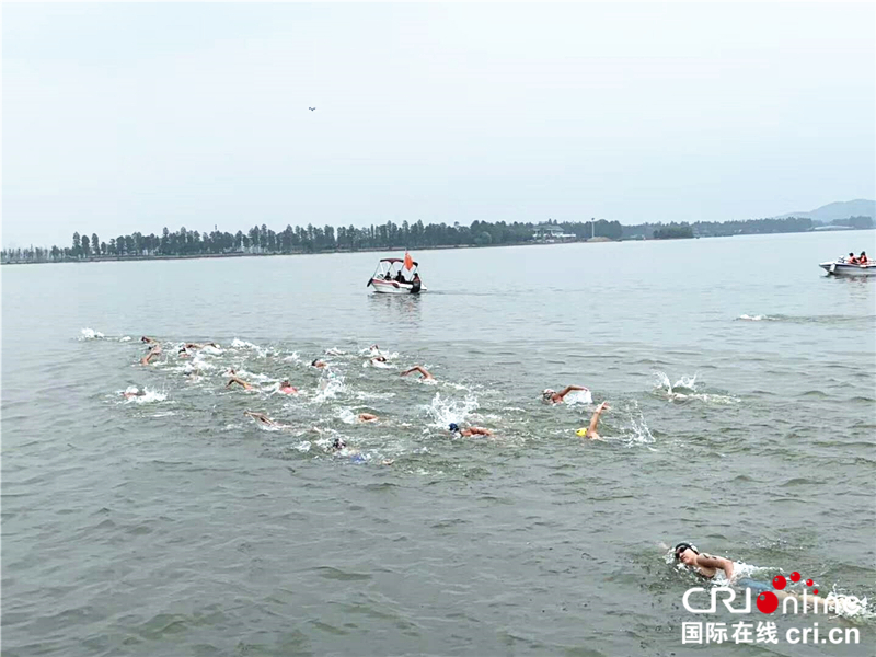 2018全国马拉松游泳系列赛武汉水上马拉松在东湖举行