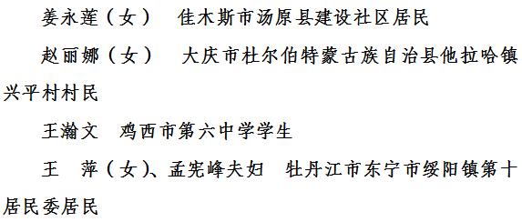 【龙江正能量】关于表彰第六届全省道德模范的决定