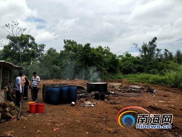 【琼岛动态】【即时快讯】海口非法地沟油加工点藏密林