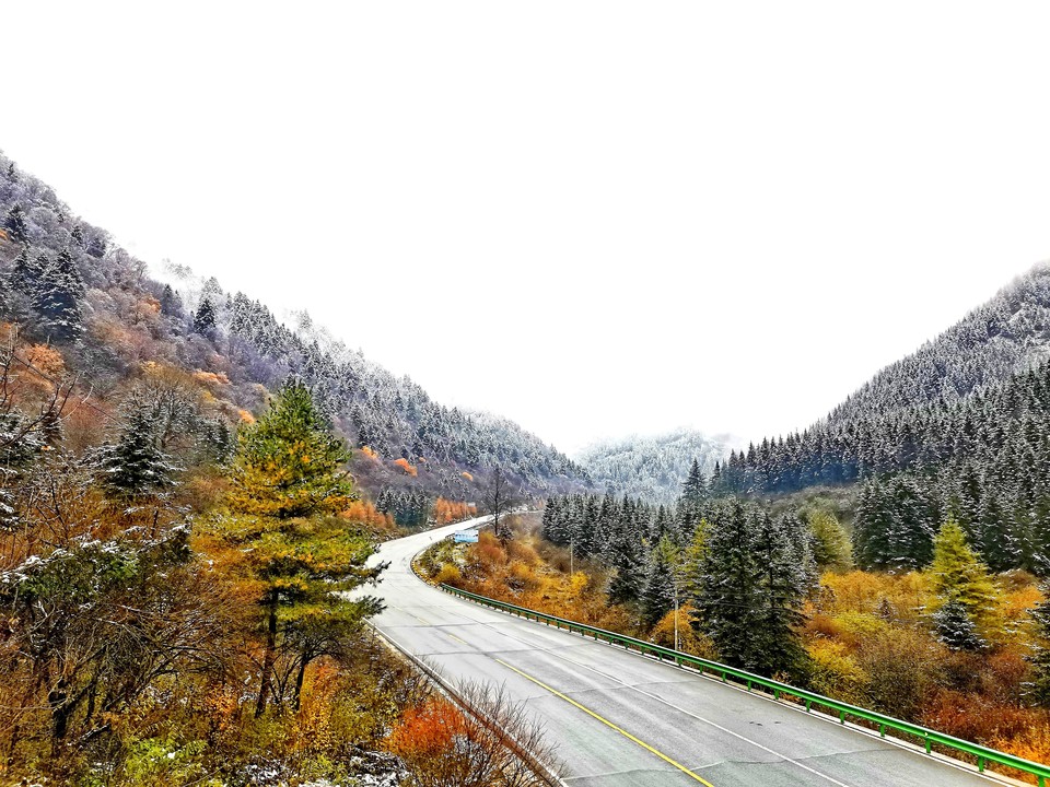 陇南宕昌：“红色路”上最美的“橙色”雪景