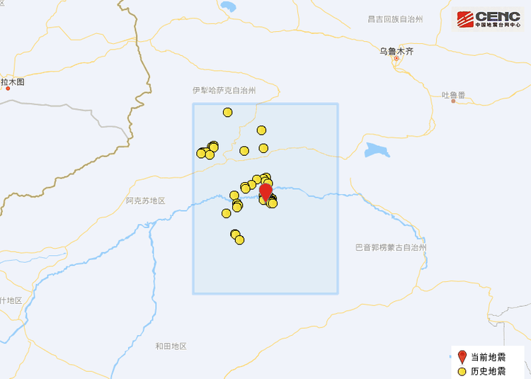 新疆阿克苏地区库车市发生3.6级地震 震源深度19公里