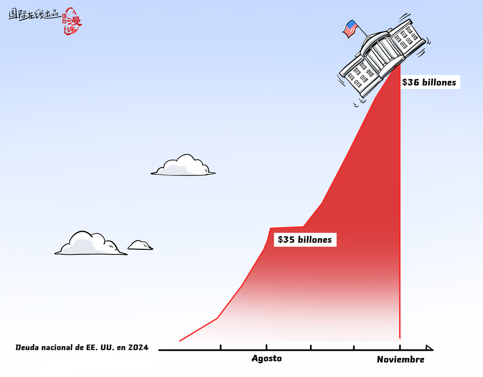 【Caricatura editorial】Siempre hay montaña de deuda más alta