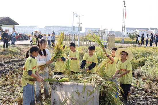 无锡鸿山：“田间课堂”让孩子收获满满