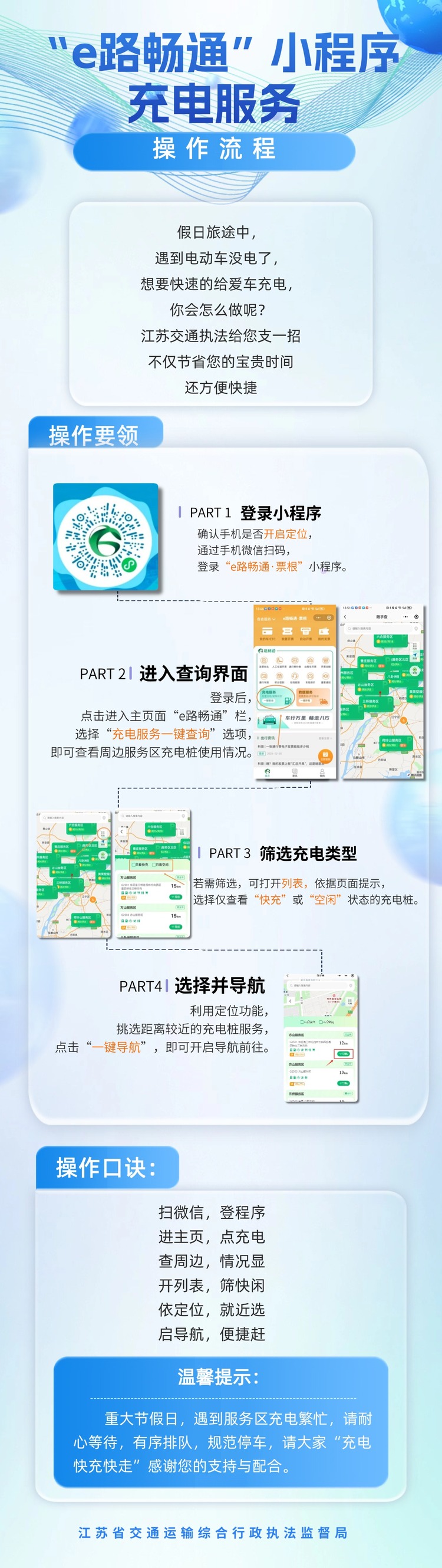 江苏交通执法春运便民服务升级：充电服务全攻略